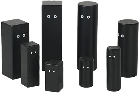 ideen.kollektiv - Schwarze Pro Systembrett Figuren - Premium Holzfiguren für die systemische Aufstellung, Coaching, Therapie und Beratung - Familienbrett Figuren - Solution Board Figures