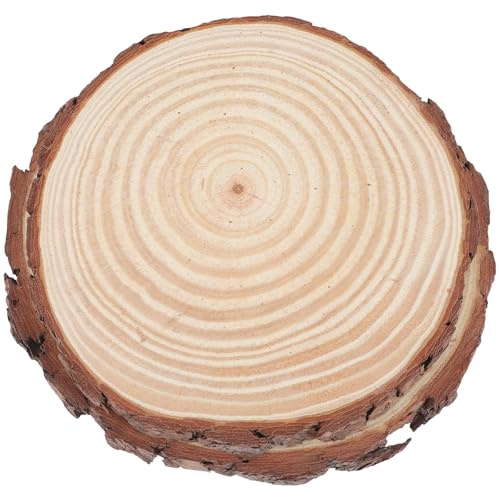 Toyvian Garden Stepping Stones Wooden 2Pcs Outdoor Log Slabs 2Cm Thick for Lawn Pathway Decoration