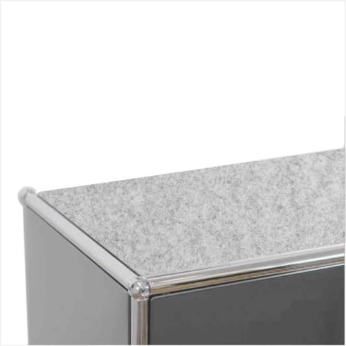 Feltd. Filzauflage kompatibel mit USM Haller & konektra Regale, Fog | Größe 33,5 × 73,5 cm; mit Antirutschbeschichtung