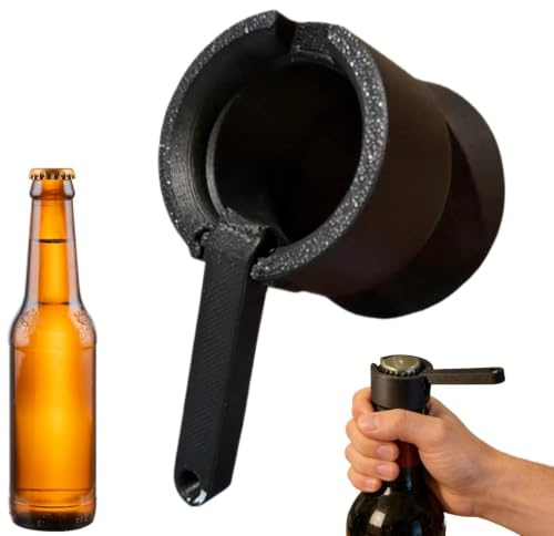 Mortar Bottle Opener, 3D Printed Bottle Cap Launcher, Funny Beer Cap Opener, Ergonomic Manual Wine Beer Top Opening Tool for Home Kitchen Bar Parties
