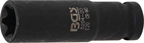 BGS 5204-20 | Llave de vaso de impacto E-Torx, larga | entrada 12,5 mm (1/2) | E20