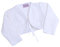 BabyPrem - Cardigan a bolero lavorato a maglia, per bambina di 0-24 mesi, colore: Bianco/Rosa bianco bianco