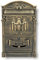 Verda Briefkasten Retro Antik Vintage Postkasten Wandbriefkasten Alu 3D-Relief Schwarz [40 x 25,5 x 9cm] Klassischer Antiker Metallbriefkasten SN3663-3