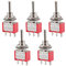 Heschen Miniatur-Kippschalter MTS-103, ON-OFF-ON SPDT, 3-polig, 2A 250V, 5A 120V, 5 Stück