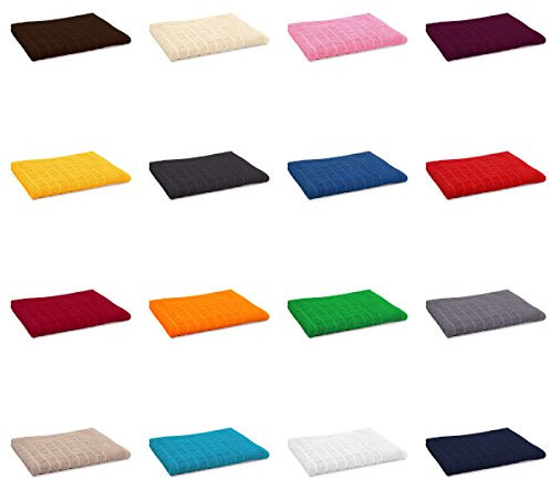 EllaTex Handtuch Serie Paris 0020100 aus Reiner Baumwolle 700 Gramm/m², Farbe: Brombeere, Größe: 50 x 70cm - Duschvorleger