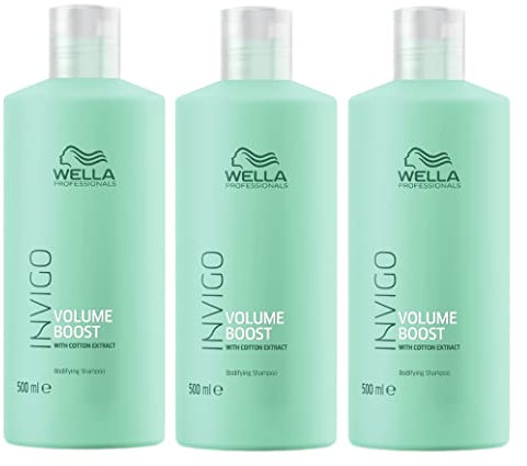 3er Volume Boost Bodyfying Shampoo Invigo Wella Professionals mit Baumwoll Extrakt 500 ml