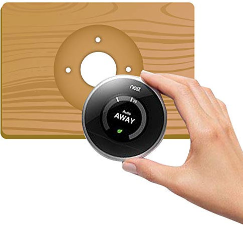 Nest Thermostat Wall Plate, 6 Inch, Bamboo Plate, Fits Generation 1, 2, E Nests