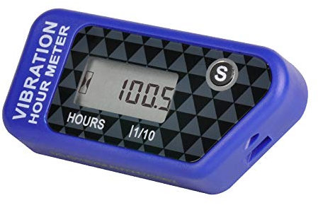 Runleader Digital Wireless Hour Meter,Vibrazione per carrello da golf Generatore di trattori Compressore Motosega Moto Dirt Bike Idropulitrice e macchina alimentata a gas/diesel. (016B-BU)