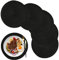 maifey Tischset Rund Schwarz 32cm Platzset Abwaschbar Hitzebeständig Platzdeckchen für Geburtstags, Party, Hochzeit, Weihnachten(Schwarze, 32cm)