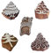 Royal kraft Baum Hölzern Drucken Stempel (Satz von 5) Henna Stoff Textil Papier Lehm Töpfer Blöcke Htag2217