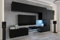Furnitech Wohnwand Wohnzimmer | Hängend Wohnwand Modern | Wohnzimmer Schrankwand mit Regale und TV Schrank | Wohnzimmer Möbel ohne LED (AN92NEW-21B-M3)
