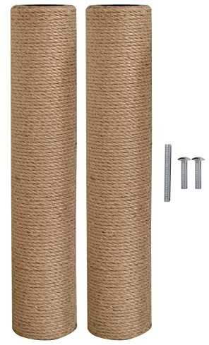 Lizi fashion 1031 [M8 M10] Tiragraffi di ricambio per albero di gatto,palo tiragraffi gatti,palo albero gatto con vite, BASIC/2PCS/40.5CM,M8