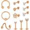 AVYRING 16G Piercing Oreille Cartilage pour Femme Tragus Piercing Acier Chirurgical Forward Helix Piercing Conch Bijoux de Piercing-Or rose