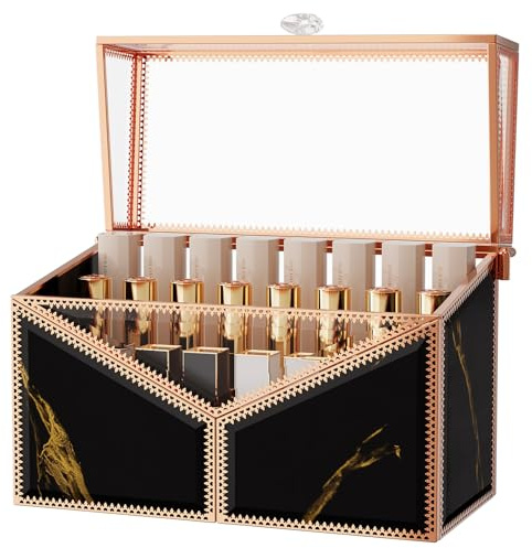 Youdepot Lipstick Organizer Lipstick Holder, 24 Spaces, Black