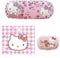 Rondlaho Kawaii Kitty Cat Hard Shell Eyeglasses Case with Cleaning Cloth, Portable Contact Lens Case Cute Lens Holder Kit, Kitty, 均码