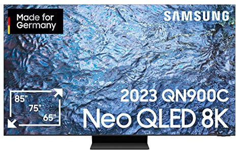 Samsung Neo QLED 8K QN900C 65 Zoll Fernseher (GQ65QN900CTXZG, Deutsches Modell), Neo Quantum HDR 8K Pro, Neural Quantum Prozessor 8K, Infinity Screen, Smart TV [2023]
