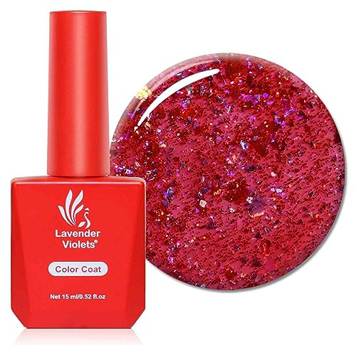 Lavender Violets 15ml Gel Nail Polish Vampire Girls Irregular Sequins Semi-translucent Diamond Ruby Red Colour UV LED Soak Off Manicure Pedicure Larger Content Salon Quality Strawberry Shortcake A0643