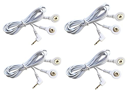 4PCS TENS Wire Cable, Electrode Lead Wires Cable for Tens Machines 2.5mm Plug to 3.5 mm Snap