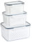 Qcwwy 3pcs Fresh Food Storage Containers, Drain Storage Basket Box with Removable Colander Produce Fruit Fresh Saver Containers with Lids Vegetable Storage Containers for Refrigerator