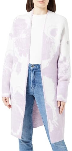 NAEMI Women's Strick Cardigan, Flieder Weiss, XS/S