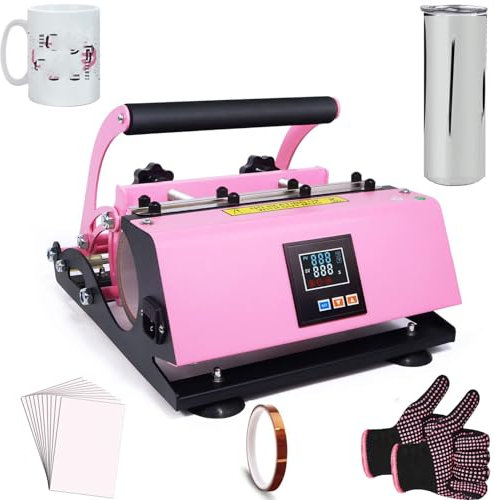 Sublimation Tumbler Press Tumbler Heat Press Machine for 20oz-30oz Sublimation Blanks Tumblers Press, Heat Transfer Vinyl Mug Press with Temp&Timer Setting (Size : 20OZ)