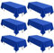 6er-Pack rechteckige Tischdecken, 153 x 260 cm königsblaue Tischdecke, Polyester-Tischdecke für 1,8 m Lange rechteckige Tische, Flecken- und knitterfrei, waschbare Stofftischdecken für Hochzeit