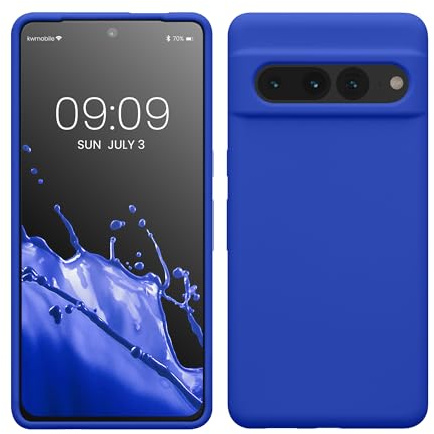 kwmobile Handyhülle für Google Pixel 7 Pro Hülle, für Pixel 7 Pro Case - Hülle Silikon - kabelloses Laden - Baltik Blau