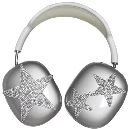 Case Cover for AirPods Max Headphones Glittering gem-Encrusted, Sparkling Rhinestones Stars Accessories Ultra Protective Cover for Apple AirPods Max