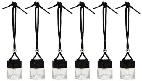Gatuida Auto hängen Parfümflasche, 6 Stück Auto Parfüm Duft Diffusor Glas Flasche Aromatherapie ätherisches Diffusor für Auto Zuhause Büro
