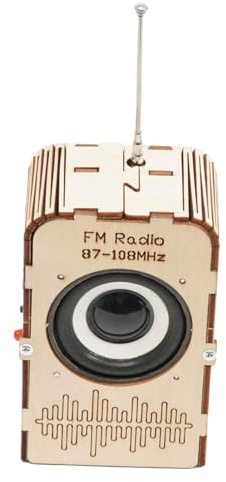 Luwecf DIY FM Radio Modell Holz Montage 3D Puzzle für Teenager Kinder Geburtstagsgeschenk