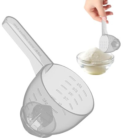 Misurino, misurini e cucchiai, comodo misurino a imbuto, misurino per polvere, misurini trasparenti per creatina, caffè, cereali e spezie