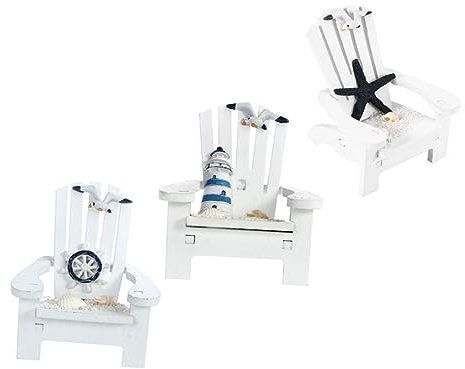 ULDIGI 3 Stück Strandkorb Dekoration Kinder Liegestuhl Strandspielzeug Für Kinder Simuliertes Strandkorb Modell Sommer Dekoration Ornamente Mini Stuhl Modell Sommer