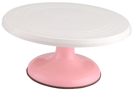 BIUDECO Piatto Rotante per Torte di Forma Rotonda Giradischi per Decorazioni Fai da Te Dispositivo Rotante Gradi Forniture per Dolci