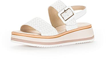 Gabor Damen Riemchensandalen, Frauen Sandalen,Freizeitschuhe,offene Schuhe,Strandschuhe,Sandaletten,Sommersandalen,Weiss (LDS),36 EU / 3.5 UK