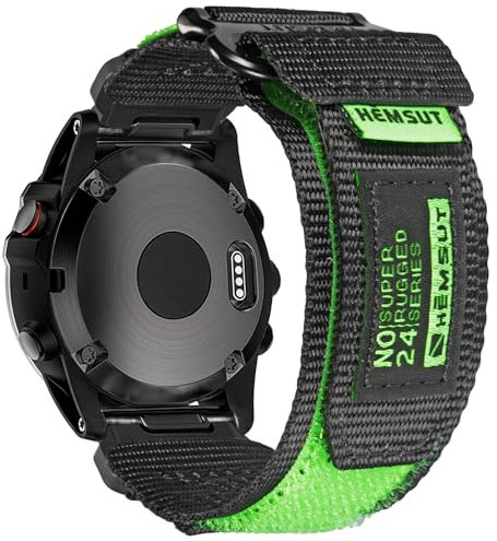 26mm Uhrenarmbänder Kompatibel mit Garmin Fenix 8 AMOLED 51mm/8 Solar 51mm, Sport Nylon Ersatzarmband für Fenix 5X/Fenix 5X Plus/Fenix 6X/Fenix 6X Pro/Fēnix 7X/Fenix 3/HR/Descent MK1/Enduro/Quatix 3