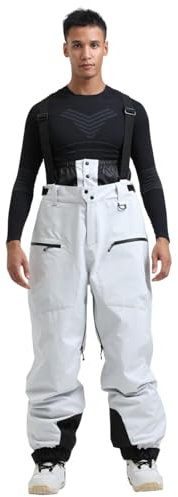 Skihose Herren Schwarz, Skihose Herren Langgröße Wasserdicht Schneehose - Winter Winddichte Ski Hosen Für Männer Warme Gefütterte Snowboardhose Mit Verstellbarer Träger Ski Hose Skilanglaufhose