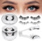 Magnetische Wimpern natürlicher Look, wiederverwendbares Magnet Wimpern Set mit Applikator, kein Kleber nötig Wimpern magnetisch QUEWEL einfach zu tragen und zu entfernen mit Anleitung (B+I-2 Paare)