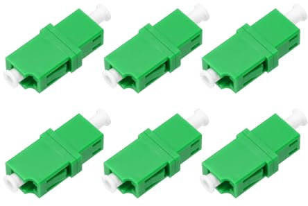 sourcing map Fiber Optic Coupler LC/APC Single Mode Simplex Fiber Optical Cable Adapter Fiber Optic Connectors for Network Internet, 6 Pack