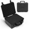 Goumthe Waterproof Hard Case with Foam Insert, Portable Camera Hard Case with Customizable Sponge and Dual Padlock Holes, Shockproof Flight Tool Box, 28 x 24 x 12.7cm