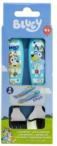 SET DE 2 CUBIERTOS METALICOS (CUCHARA Y TENEDOR) (CUCHARA Y TENEDOR) BLUEY