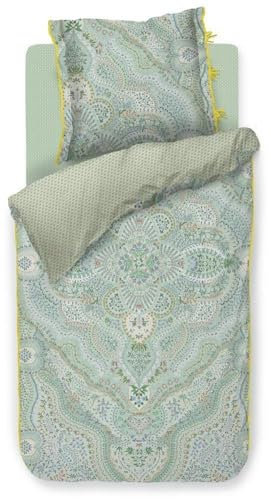 Pip Studio Juego de ropa de cama, diseño de alfombras, color azul claro, tamaño 80 x 80 cm