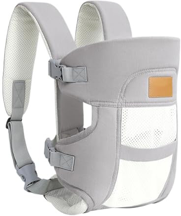 Baby-Tragetasche, atmungsaktiv, für Babys, mit Freisprecheinrichtung, ergonomisch, atmungsaktiv, horizontal, verstellbare Kopfstütze