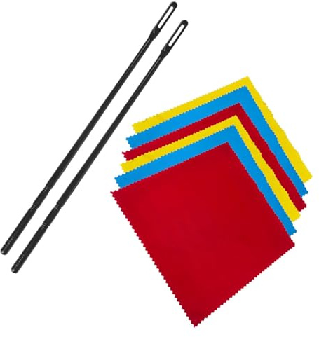 Kit di pulizia per flauto Panno di pulizia e asta Pulitore per flauto Tamponi di pulizia Flauto Panno di lucidatura Strumento Pulitore Flauto Aste di pulizia Flauto Panno di pulizia