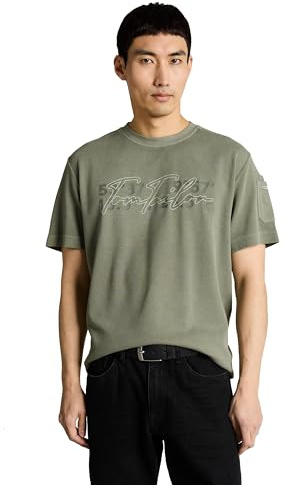 TOM TAILOR Herren T-Shirt mit Waffel-Struktur