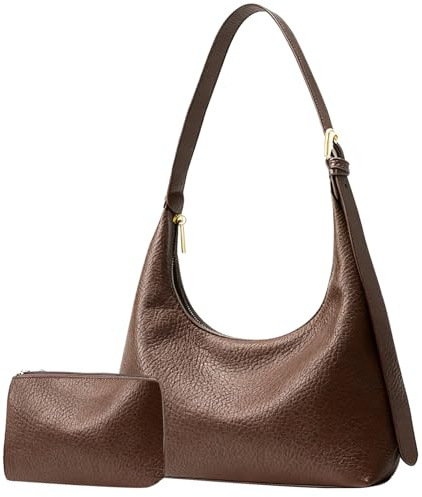 HAIWILL Handtasche Damen Tote Bag Leder Shopper Tasche Damen Reißverschlus Umhängetasche Klein Hobo Bag Schultertasche Crossbody Bag mit Verstellbar Gurt 2-teiliges Set für Beruf, Alltag und Einkauf