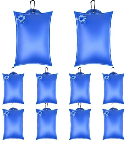 Lot de 10 sacs à eau en PVC épais pour piscines hors sol, patio, villa, hôtel, maison, plage