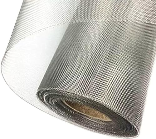 Rotolo di rete metallica per zanzariere Rotolo di rete for zanzariera in acciaio inossidabile 304L 40 mesh Argento Dimensioni multiple(1x1m)