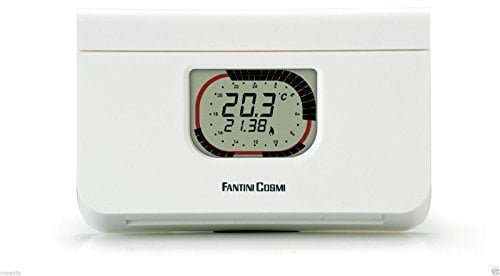 Fantini Cosmi C68 Cronotermostato Giornaliero a Batterie con Manopole, Bianco