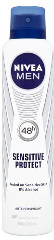 Nivea Men Anti-Perspirant Deodorant, Sensitive Protect, 250ml