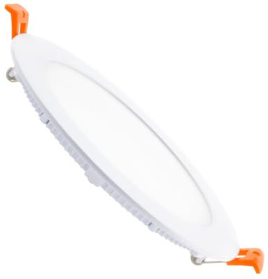 LEDKIA LIGHTING Placa LED 12W Circular Foco Downlight Empotrable Plano Corte Ø 155 mm 3000K Blanco Cálido